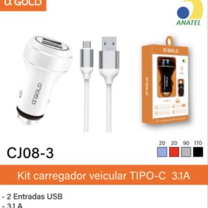 Carregador carro CJ08-3