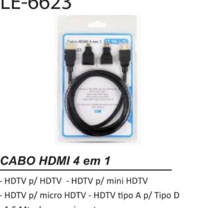 Cabo HDMI 4 em 1LE-6623