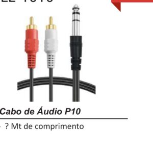 Cabo de Áudio P10 LE-1010