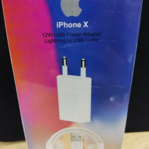 IPHONE X 12W USB POWER ADAPTER LIGHTNING TO USB CABLO
