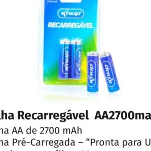 PILHA RECARREGAVEL AA 2 PILHAS