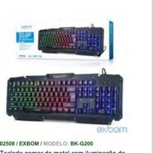 Teclado game de metal com iluminacao