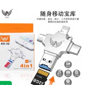 Adpatdor 4 em 1 ios -USB-mobile flash drive Au-32