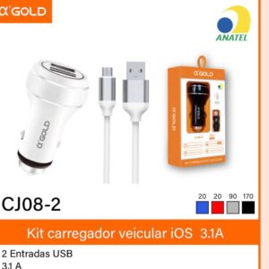 Carregador de carro CJ08-2 ios